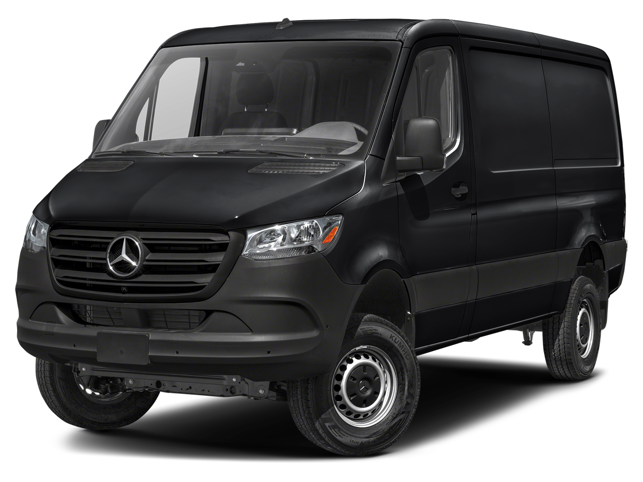 2026 Mercedes-Benz Sprinter 2500 Standard Roof I4 Diesel 144 RWD in Jet Black — front three-quarter view