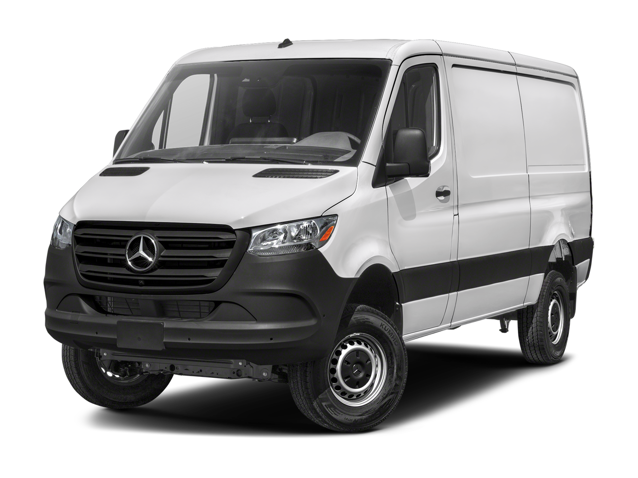 2026 Mercedes-Benz Sprinter 2500 Standard Roof I4 Diesel 144 RWD in Artic White — front three-quarter view