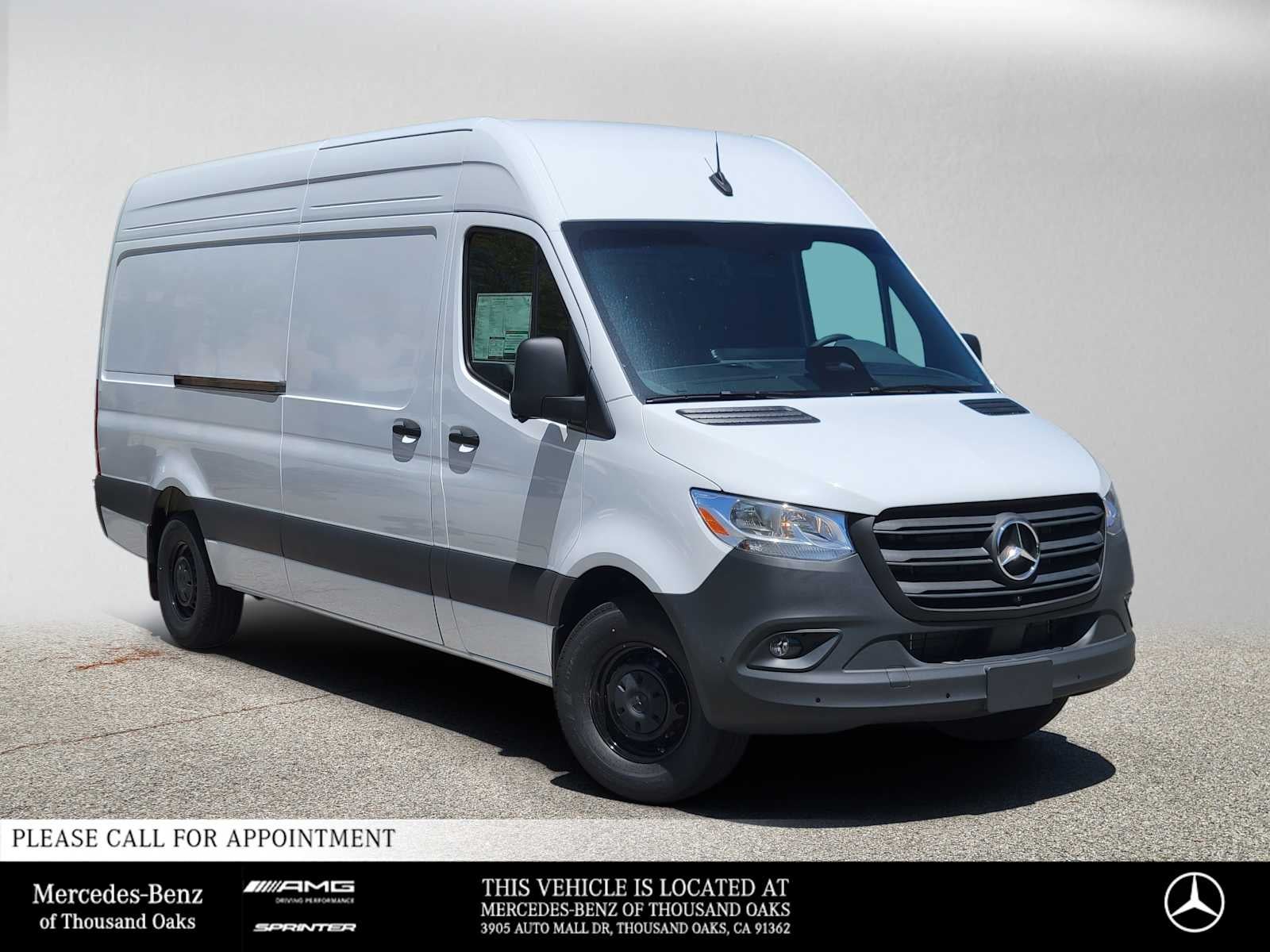 2026 Mercedes-Benz Sprinter 2500 High Roof I4 Diesel HO 170 RWD in Artic White — front three-quarter view